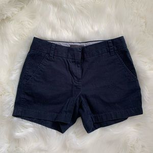 Navy J Crew chino shorts